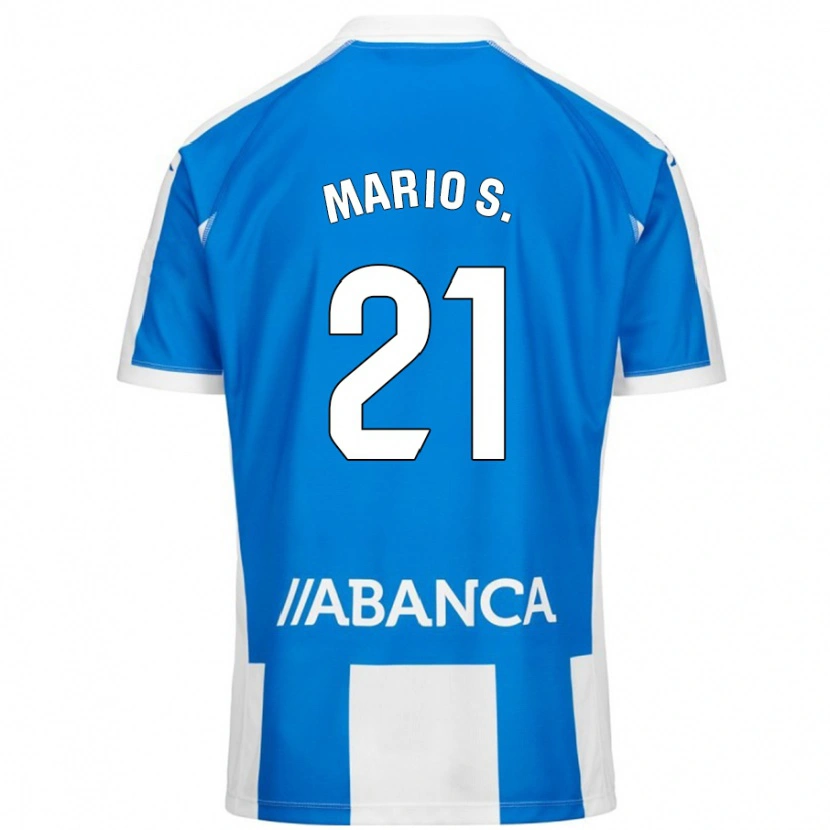 Danxen Kinder Mario Soriano #21 Blau Weiß Heimtrikot Trikot 2024/25 T-Shirt