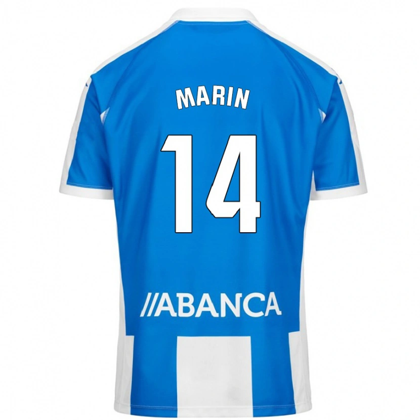 Danxen Kinder Ainhoa Marín #14 Blau Weiß Heimtrikot Trikot 2024/25 T-Shirt