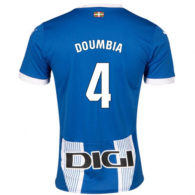 Danxen Kinder Daouda Doumbia #4 Blau Heimtrikot Trikot 2024/25 T-Shirt