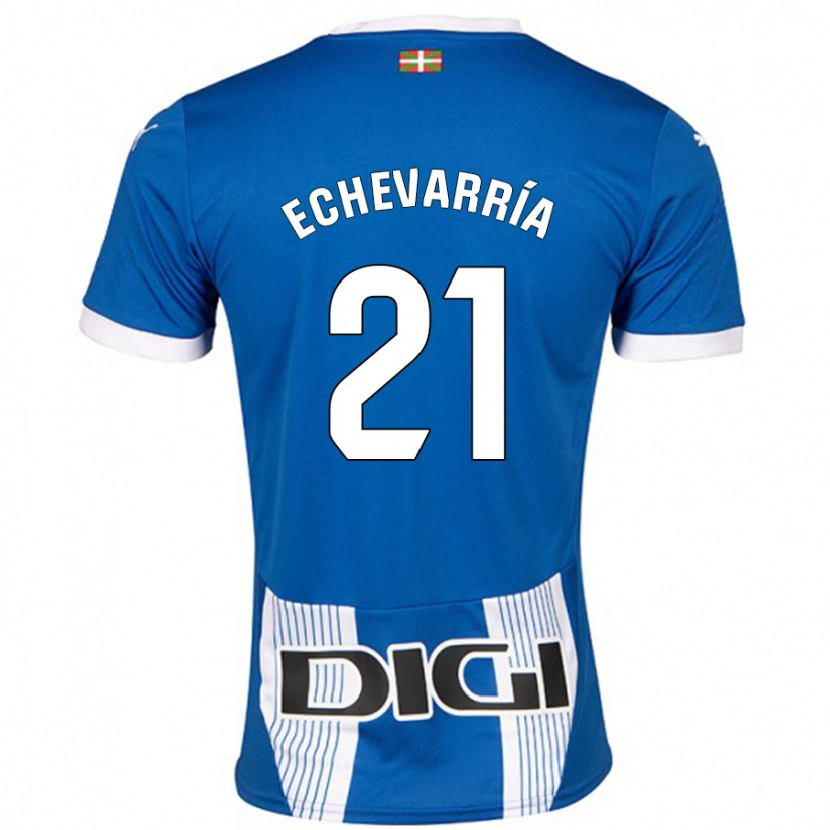 Danxen Kinder Martin Echevarría #21 Blau Heimtrikot Trikot 2024/25 T-Shirt
