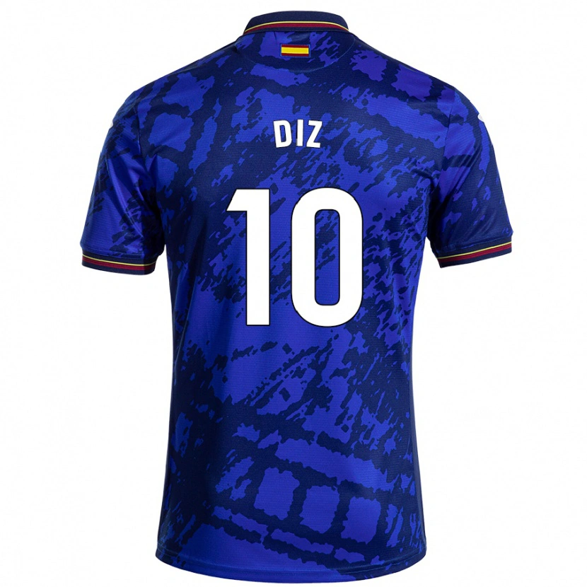 Danxen Kinder Rafa Diz #10 Dunkleres Blau Heimtrikot Trikot 2024/25 T-Shirt