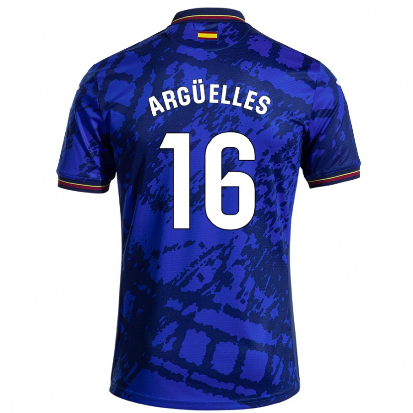 Danxen Kinder David Argüelles #16 Dunkleres Blau Heimtrikot Trikot 2024/25 T-Shirt