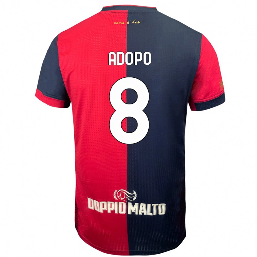 Danxen Kinder Michel Adopo #8 Rot Dunkleres Blau Heimtrikot Trikot 2024/25 T-Shirt