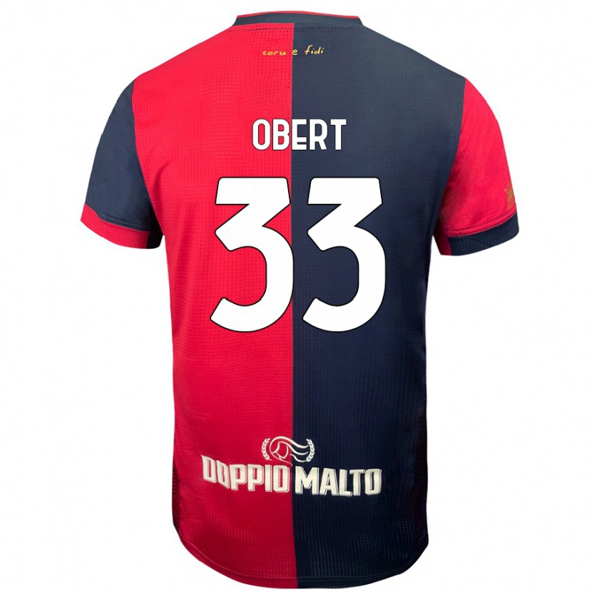 Danxen Kinder Adam Obert #33 Rot Dunkleres Blau Heimtrikot Trikot 2024/25 T-Shirt