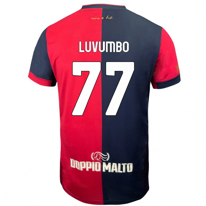 Danxen Kinder Zito Luvumbo #77 Rot Dunkleres Blau Heimtrikot Trikot 2024/25 T-Shirt