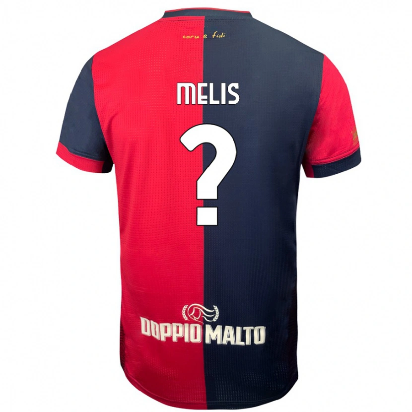 Danxen Kinder Gabriele Melis #0 Rot Dunkleres Blau Heimtrikot Trikot 2024/25 T-Shirt