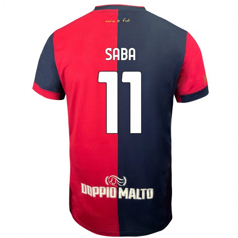 Danxen Kinder Alessio Saba #11 Rot Dunkleres Blau Heimtrikot Trikot 2024/25 T-Shirt