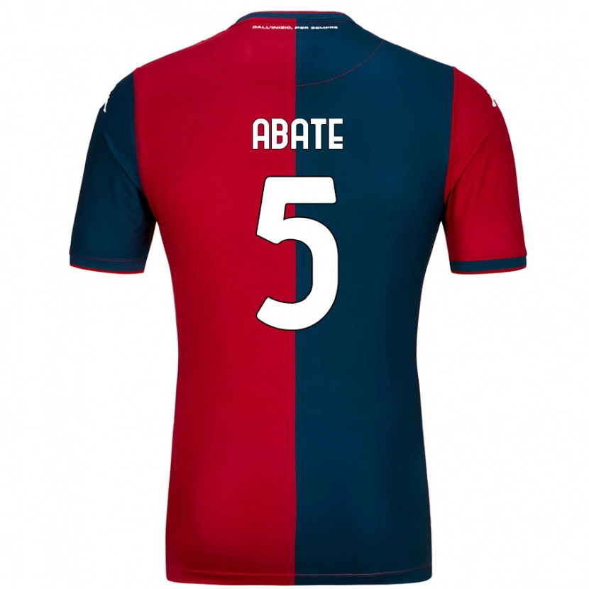 Danxen Kinder Giada Abate #5 Rot Dunkelblau Heimtrikot Trikot 2024/25 T-Shirt