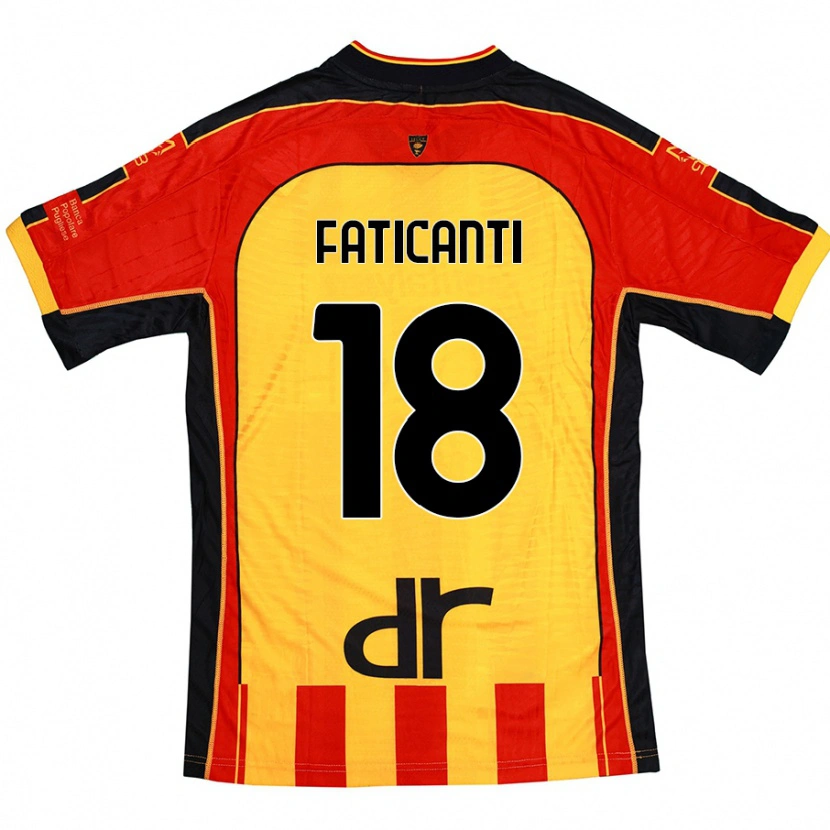 Danxen Kinder Giacomo Faticanti #18 Gelb Rot Heimtrikot Trikot 2024/25 T-Shirt