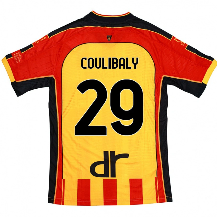 Danxen Kinder Lassana Coulibaly #29 Gelb Rot Heimtrikot Trikot 2024/25 T-Shirt