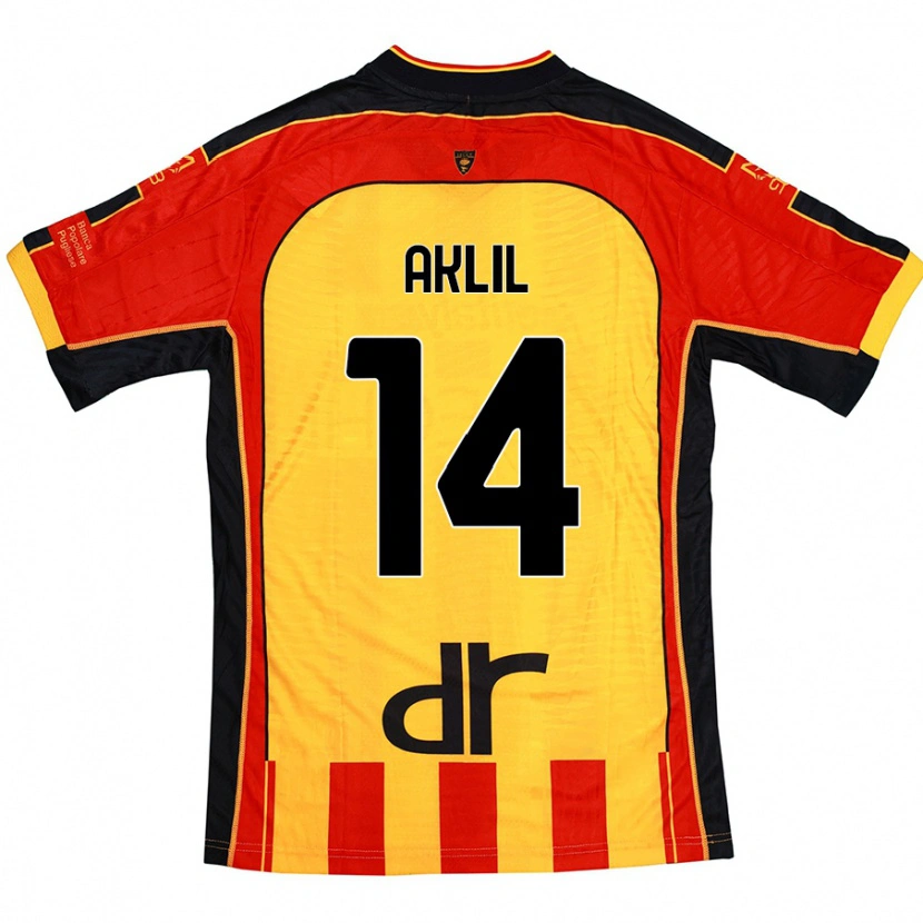 Danxen Kinder Lino Aklil #14 Gelb Rot Heimtrikot Trikot 2024/25 T-Shirt