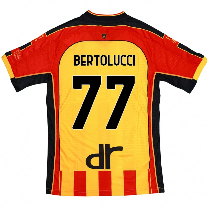 Danxen Kinder Sandro Bertolucci #77 Gelb Rot Heimtrikot Trikot 2024/25 T-Shirt