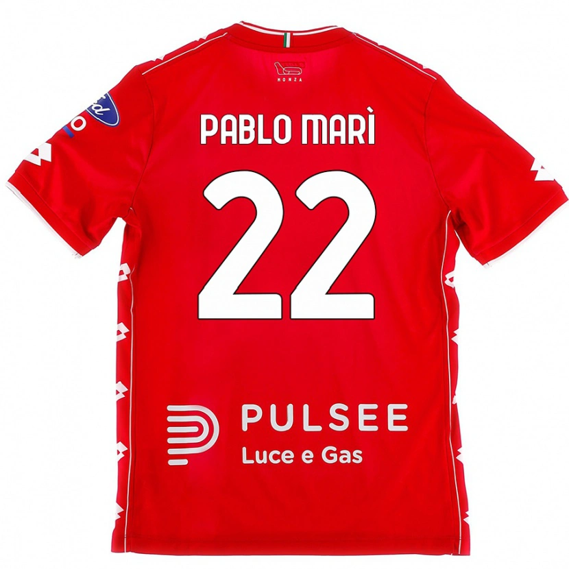 Danxen Kinder Pablo Marí #22 Rot Weiß Heimtrikot Trikot 2024/25 T-Shirt