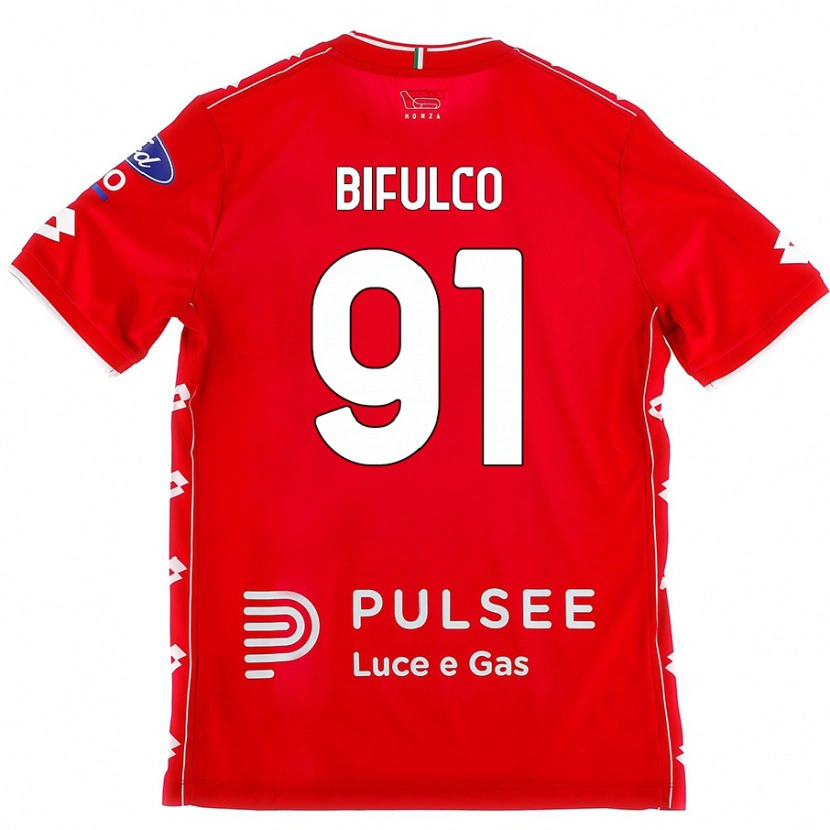 Danxen Kinder Davide Bifulco #91 Rot Weiß Heimtrikot Trikot 2024/25 T-Shirt