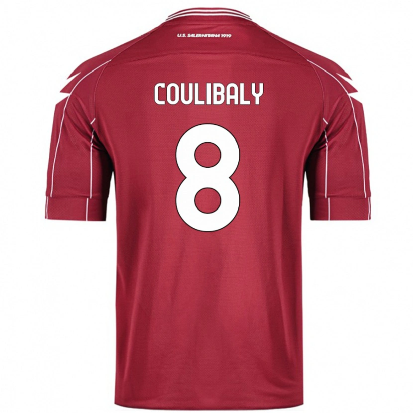 Danxen Kinder Mamadou Coulibaly #8 Burgundrot Heimtrikot Trikot 2024/25 T-Shirt
