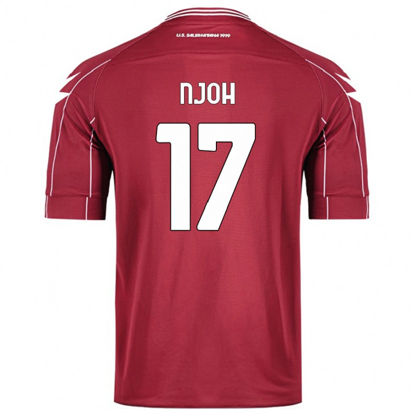 Danxen Kinder Lilian Njoh #17 Burgundrot Heimtrikot Trikot 2024/25 T-Shirt