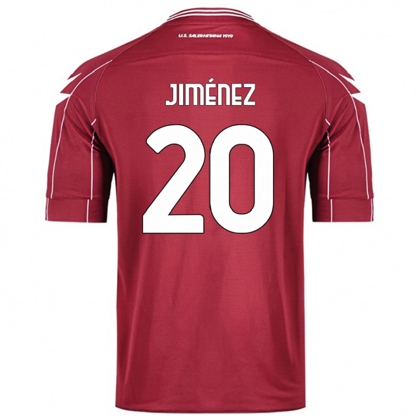 Danxen Kinder Kaleb Jiménez #20 Burgundrot Heimtrikot Trikot 2024/25 T-Shirt