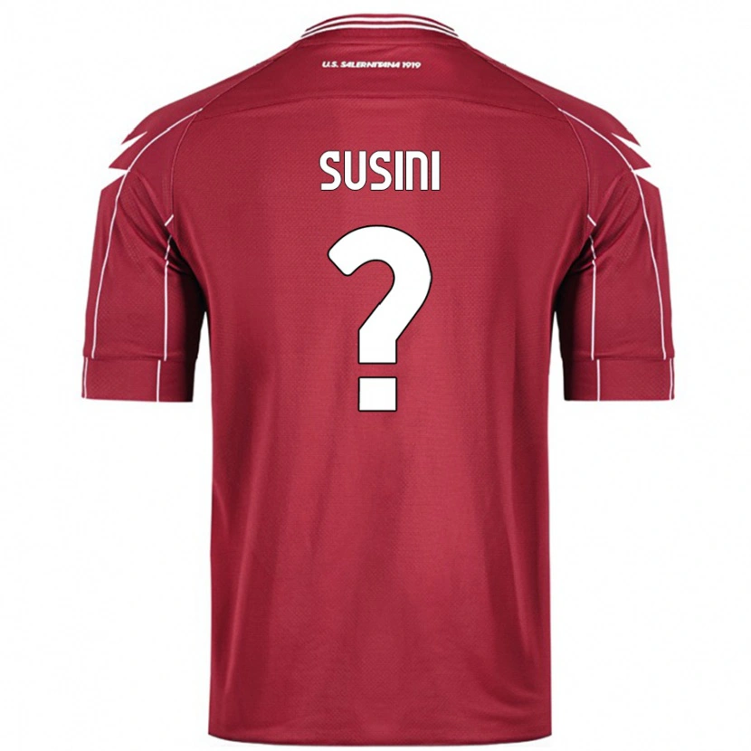Danxen Kinder Antonio Susini #0 Burgundrot Heimtrikot Trikot 2024/25 T-Shirt