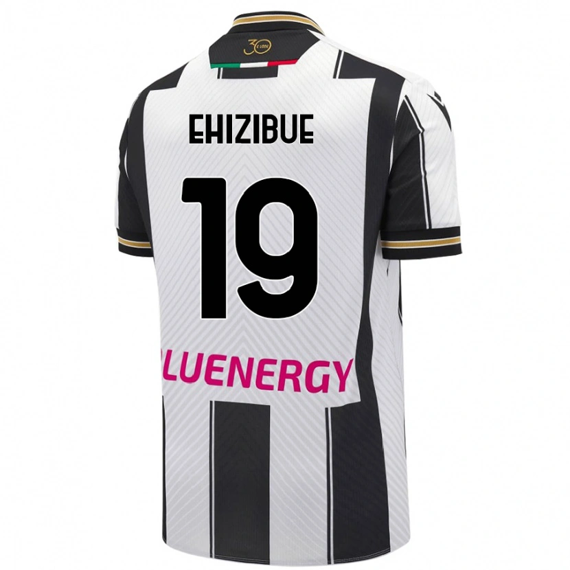 Danxen Kinder Kingsley Ehizibue #19 Weiß Schwarz Heimtrikot Trikot 2024/25 T-Shirt