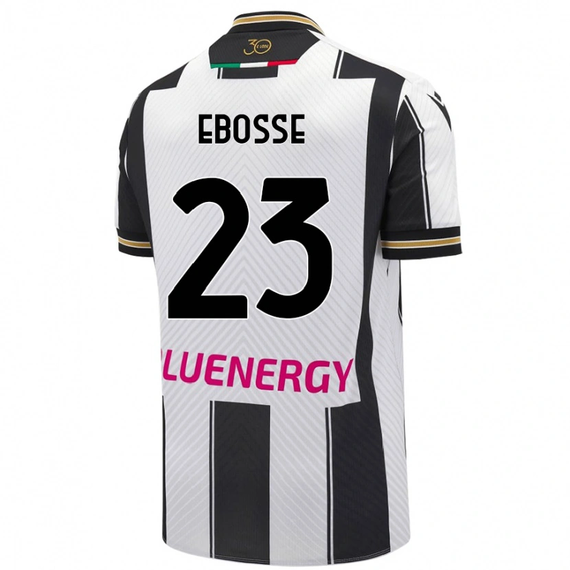 Danxen Kinder Enzo Ebosse #23 Weiß Schwarz Heimtrikot Trikot 2024/25 T-Shirt
