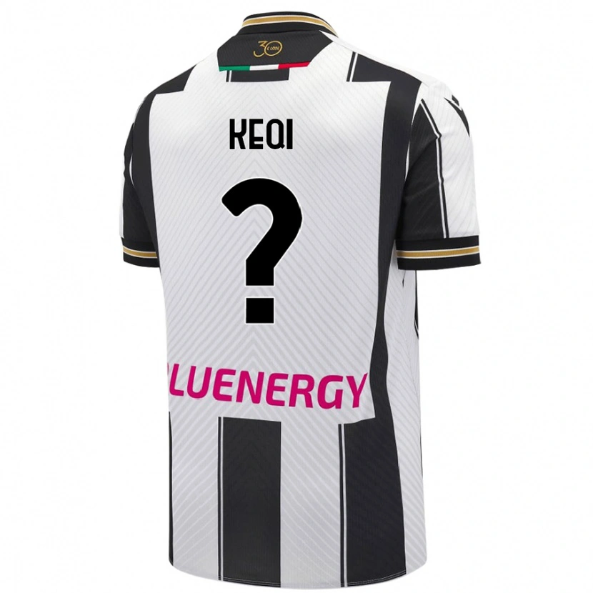 Danxen Kinder Andrea Keqi #0 Weiß Schwarz Heimtrikot Trikot 2024/25 T-Shirt
