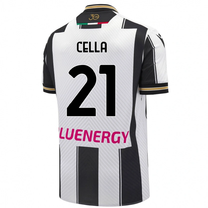 Danxen Kinder Leonardo Cella #21 Weiß Schwarz Heimtrikot Trikot 2024/25 T-Shirt