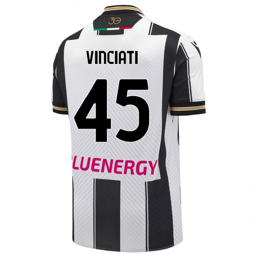 Danxen Kinder Giulio Vinciati #45 Weiß Schwarz Heimtrikot Trikot 2024/25 T-Shirt