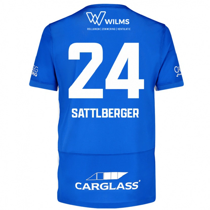 Danxen Kinder Nikolas Sattlberger #24 Blau Heimtrikot Trikot 2024/25 T-Shirt