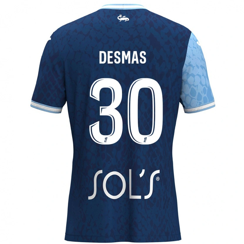 Danxen Kinder Arthur Desmas #30 Himmelblau Dunkelblau Heimtrikot Trikot 2024/25 T-Shirt