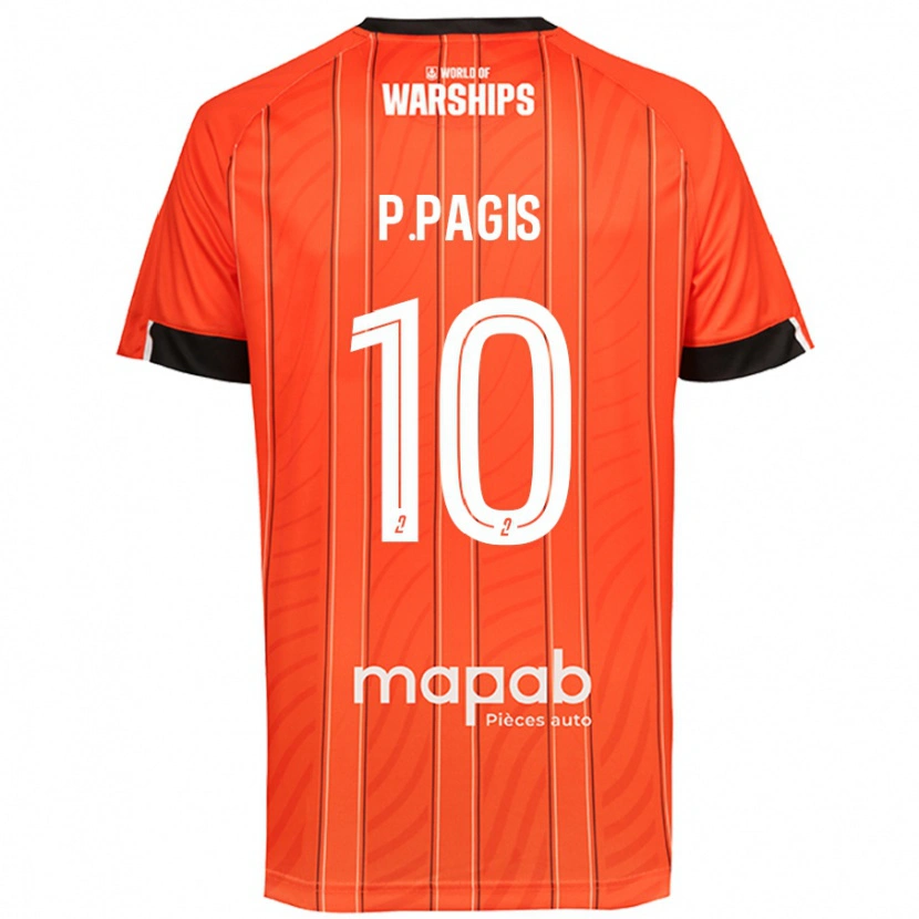 Danxen Kinder Pablo Pagis #10 Orange Heimtrikot Trikot 2024/25 T-Shirt