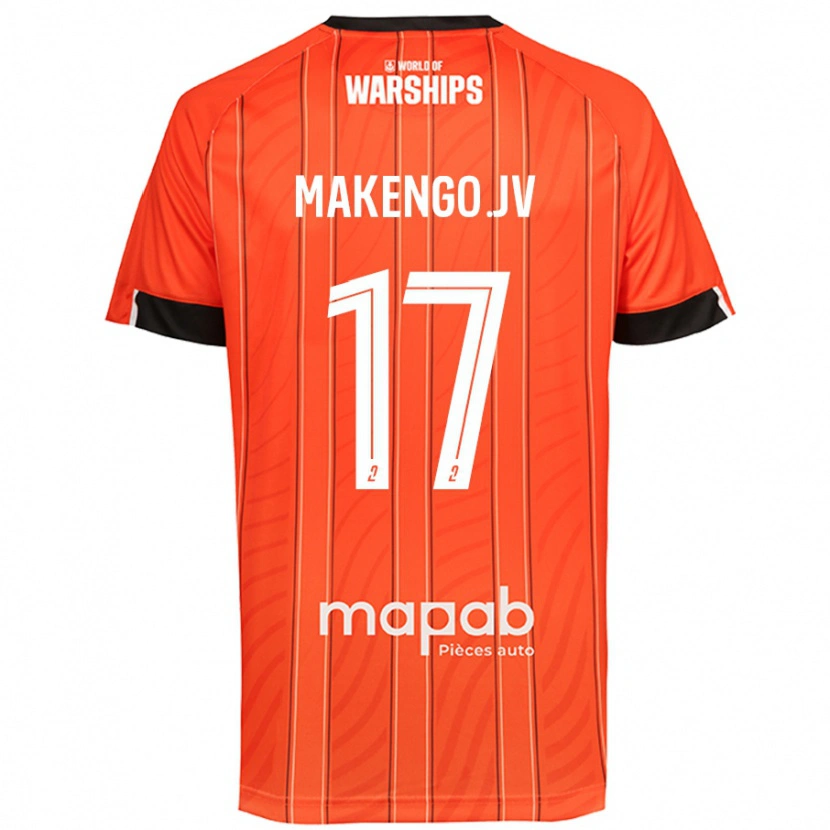 Danxen Kinder Jean-Victor Makengo #17 Orange Heimtrikot Trikot 2024/25 T-Shirt