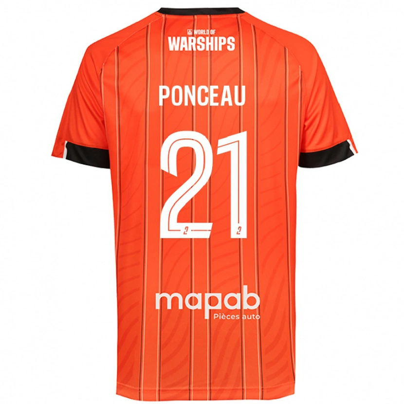 Danxen Kinder Julien Ponceau #21 Orange Heimtrikot Trikot 2024/25 T-Shirt
