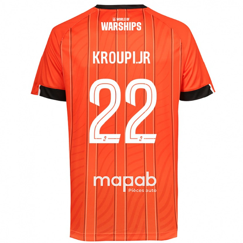 Danxen Kinder Eli Junior Kroupi #22 Orange Heimtrikot Trikot 2024/25 T-Shirt