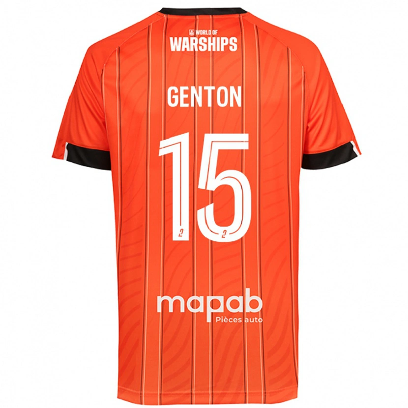 Danxen Kinder Enzo Genton #15 Orange Heimtrikot Trikot 2024/25 T-Shirt
