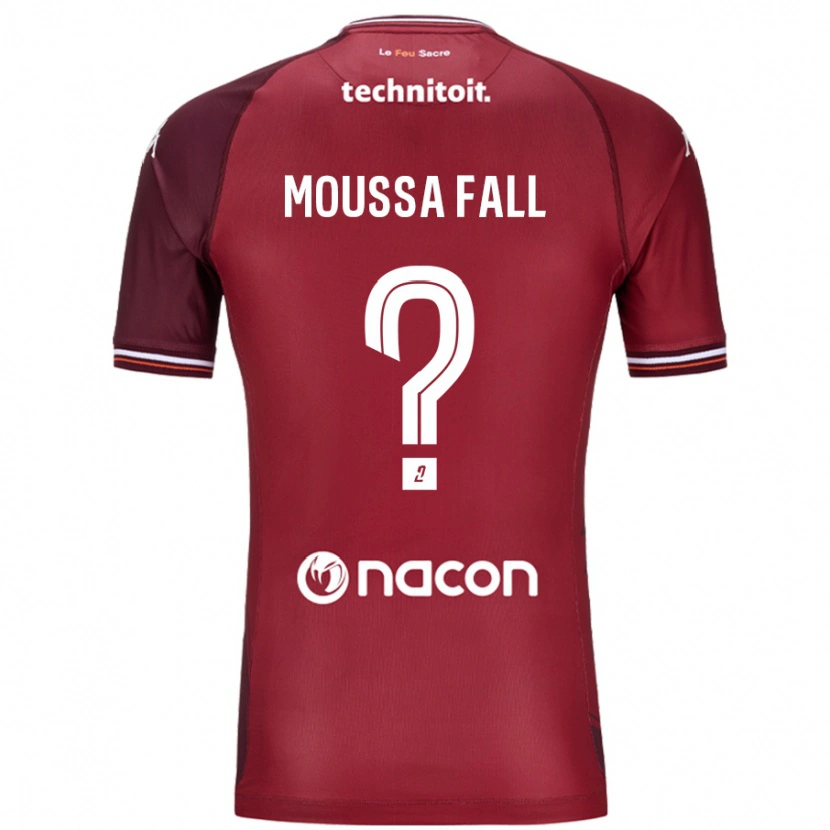 Danxen Kinder Pape Moussa Fall #0 Rot Granata Heimtrikot Trikot 2024/25 T-Shirt
