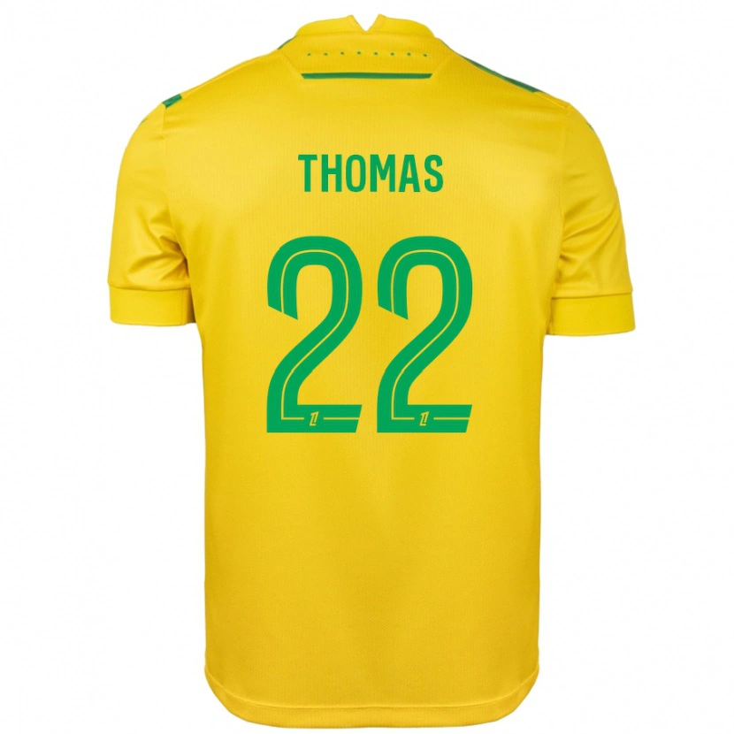 Danxen Kinder Sorba Thomas #22 Gelb Grün Heimtrikot Trikot 2024/25 T-Shirt