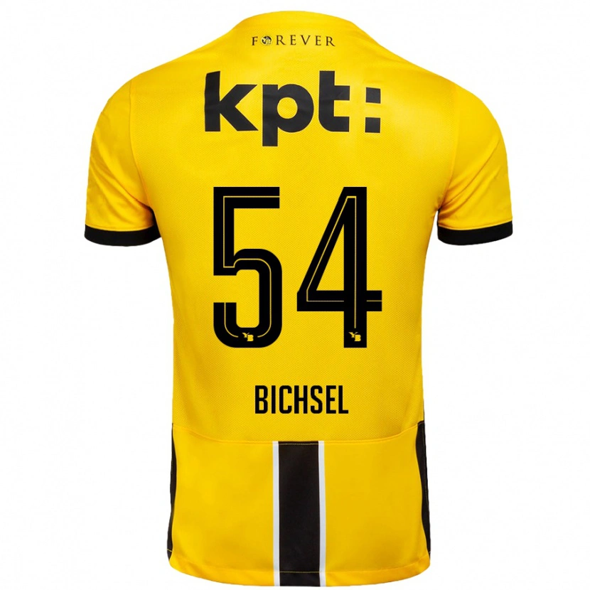 Danxen Kinder Joel Bichsel #54 Gelb Schwarz Heimtrikot Trikot 2024/25 T-Shirt