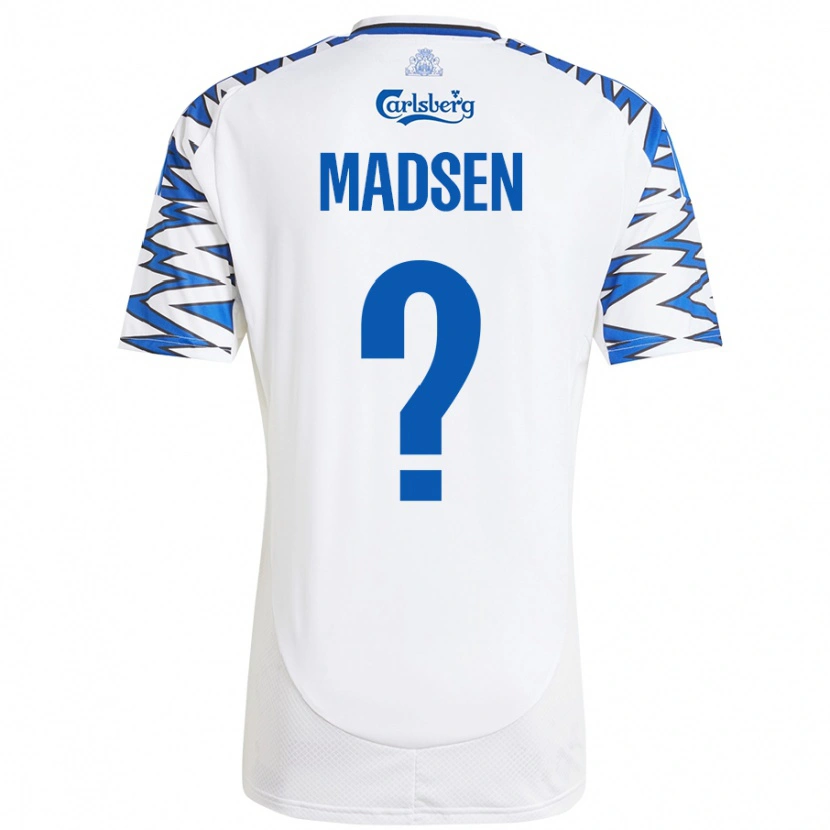 Danxen Kinder Noah Madsen #0 Weiß Himmelblau Heimtrikot Trikot 2024/25 T-Shirt