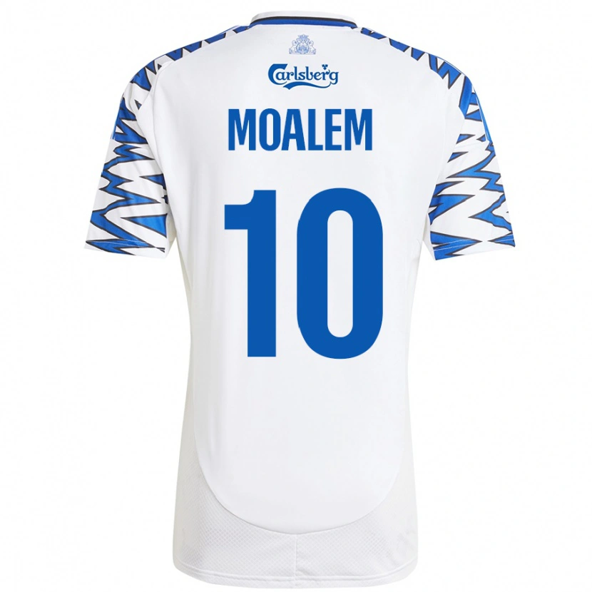 Danxen Kinder Jonathan Moalem #10 Weiß Himmelblau Heimtrikot Trikot 2024/25 T-Shirt