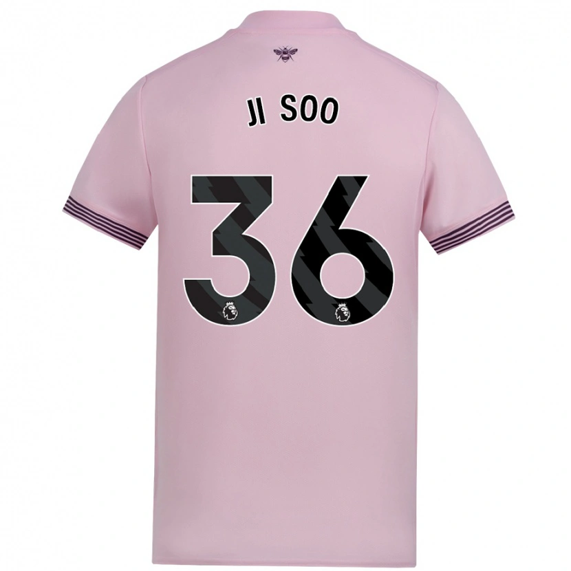 Danxen Kinder Ji-Soo Kim #36 Rosa Auswärtstrikot Trikot 2024/25 T-Shirt