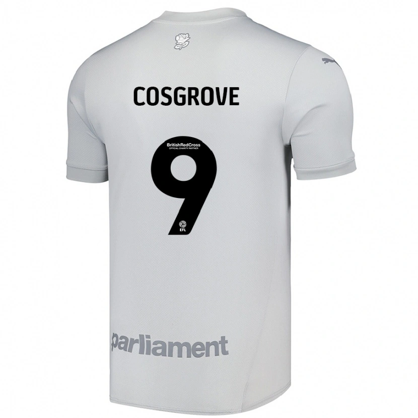 Danxen Kinder Sam Cosgrove #9 Silbergrau Auswärtstrikot Trikot 2024/25 T-Shirt