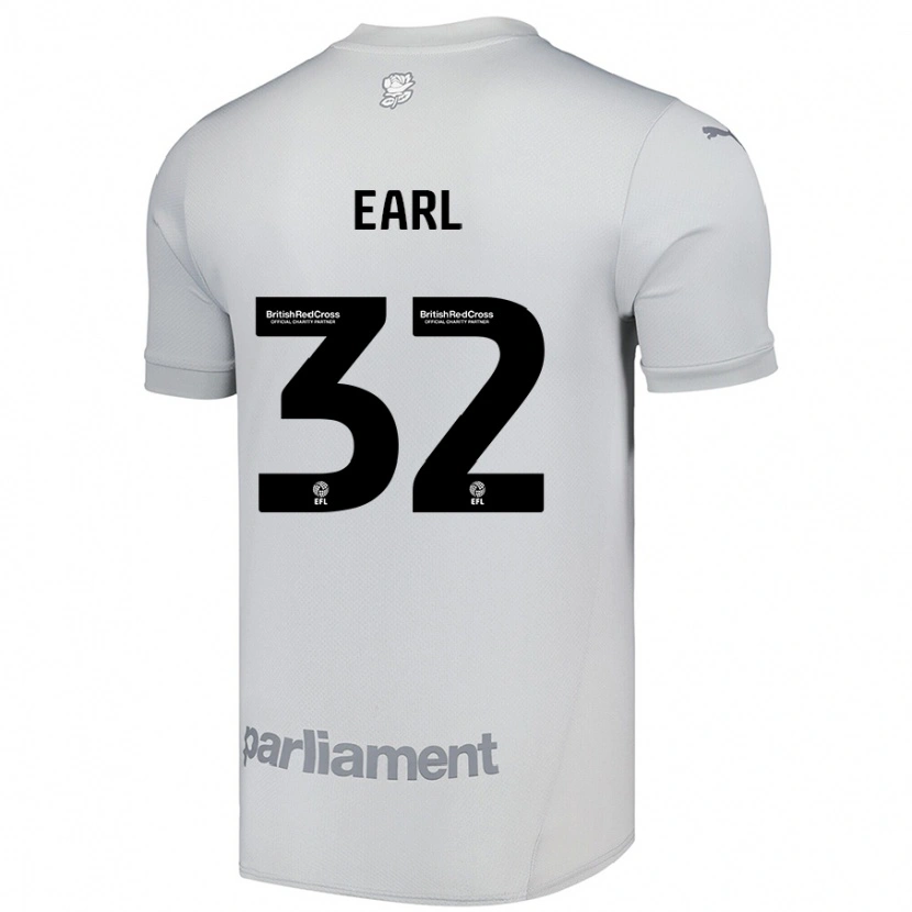 Danxen Kinder Josh Earl #32 Silbergrau Auswärtstrikot Trikot 2024/25 T-Shirt