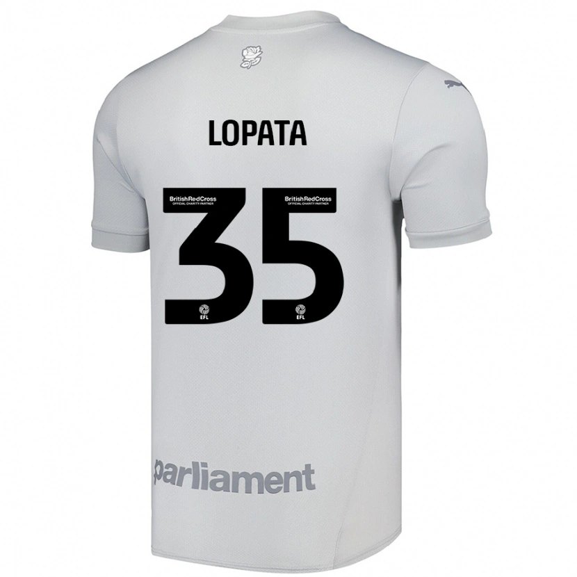 Danxen Kinder Kacper Lopata #35 Silbergrau Auswärtstrikot Trikot 2024/25 T-Shirt