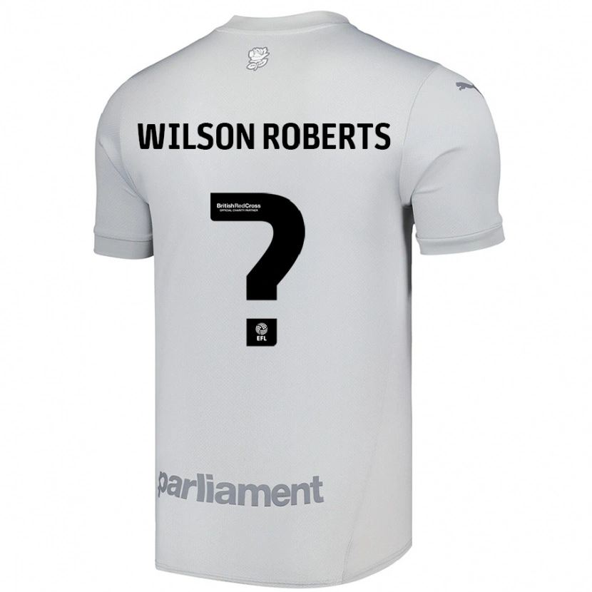Danxen Kinder Georgina Wilson-Roberts #0 Silbergrau Auswärtstrikot Trikot 2024/25 T-Shirt