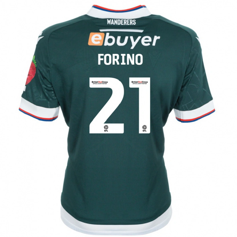 Danxen Kinder Chris Forino #21 Dunkelgrün Auswärtstrikot Trikot 2024/25 T-Shirt