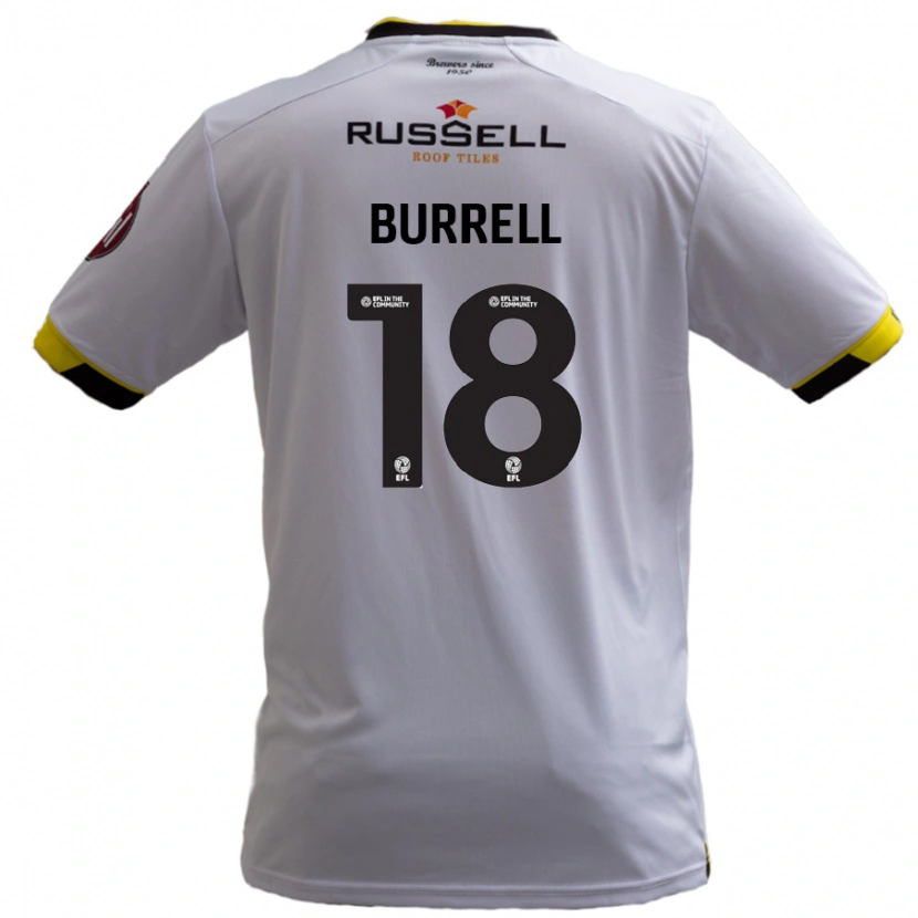 Danxen Kinder Rumarn Burrell #18 Weiß Auswärtstrikot Trikot 2024/25 T-Shirt