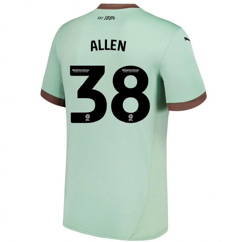 Danxen Kinder Cruz Allen #38 Blassgrün Auswärtstrikot Trikot 2024/25 T-Shirt