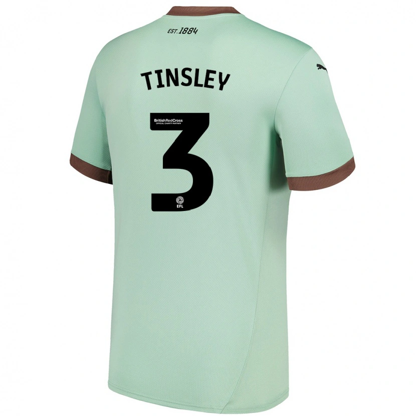 Danxen Kinder Megan Tinsley #3 Blassgrün Auswärtstrikot Trikot 2024/25 T-Shirt