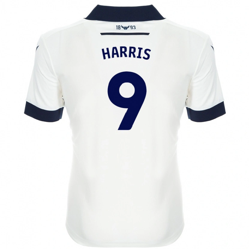 Danxen Kinder Mark Harris #9 Weiß Marineblau Auswärtstrikot Trikot 2024/25 T-Shirt