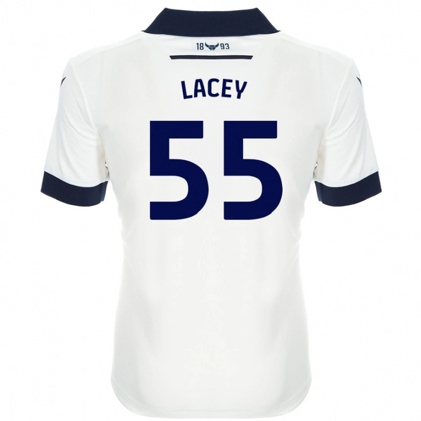 Danxen Kinder Aaron Lacey #55 Weiß Marineblau Auswärtstrikot Trikot 2024/25 T-Shirt